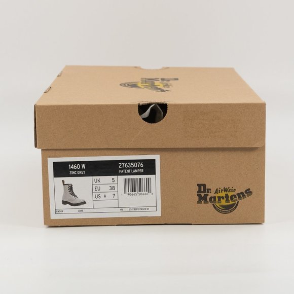 Dr. Martens Women's Patent Leather 'Grey' Lace Up Boot 27635076 Multi Size - Picture 11 of 12